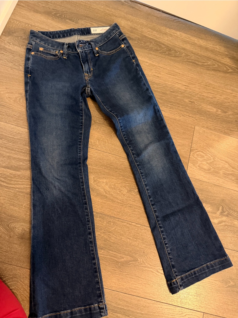 GAP Long & Lean Bootcut Jeans in Dark Blue Denim